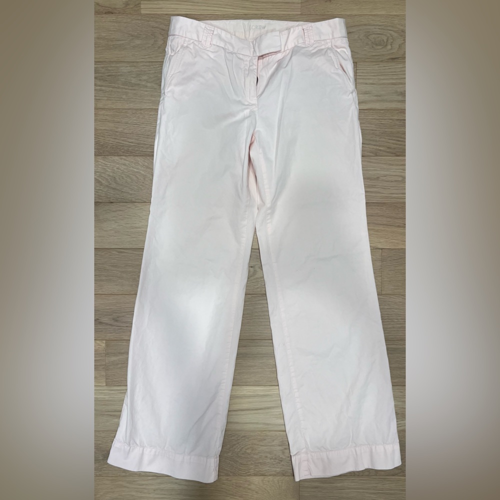 J crew light pink cotton chino trousers size 2